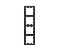Peha Badora 4-Gang Cover Frame Matte Black - 00276772