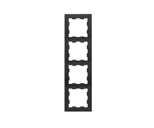Peha Badora 4-Gang Cover Frame Matte Black - 00276772