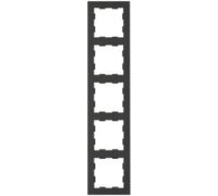 Peha Badora 5-Gang Cover Frame Matte Black - 00276782