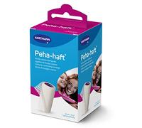 Peha-Haft, Self-Adhesive and Cohesive Elastic Bandage, for Holding Sterile Pads and Gauzes, Stabilize Muscles and Joints, Permeable and Breathable, White Fabric (8 cm x 4 m)