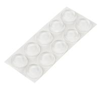 peha Transparent Plastic Round Buffer, 13 mm Diameter x 4 mm Thick, Self-Adhesive, 20 Pcs