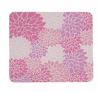 Pehede Gaming Mousepad Pink Chrysanthemum Vector Pattern,Waterproof Computer Mousepad,Non-Slip Rubber Base,for Home Office Gaming Working 7.9x9.5 Inch