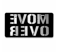 Pehede License Plate Black White Move Over Aluminum Metal License Plate Frame for Car 6"X12"