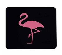 Pehede Mouse pad with Anti-Slip Rubber Base, Easy Gliding,Computer Mouse Mat for Computers, Laptop, Gaming, Office & Home, 7.9 * 9.5 in,Pink Flamingo on Black Background