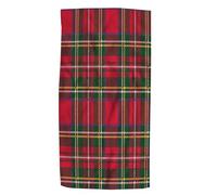 Pehede Tartan Plaid Hand Towel Traditional Red Black,Green Scottish Christmas New Year Soft Guest Face Bath Towel Bathroom Decorations Thin Kitchen Tea Dish Towels 15 x 30 inch