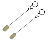 PEHHAH Fire Eating Stick Fire Torch with Ring Handle Fire Wand With Wick Sewn Head Set of 2