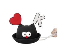PEHHAH Funny Clown Hat Magic Props Airbag Magnet Soft Controllable Clap Hands Hat Illusions Gimmicks Mentalism Magic Tricks Stage (Black heart K)