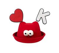 PEHHAH Funny Clown Hat Magic Props Airbag Magnet Soft Controllable Clap Hands Hat Illusions Gimmicks Mentalism Magic Tricks Stage (Red heart K)