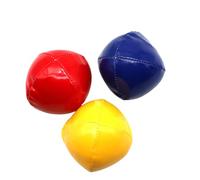 PEHHAH Juggling Balls Professional Style Set of 3-6.3cm 90g weight How to Juggle Kit with Bean Bags for Juggling for Beginners with Vibrant Colors（Blue, red, yellow）