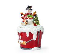 PEHOST Winter Holiday Home Collection ,10.63" H Winter Holiday Christmas Snowman Cookie Jar