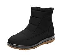 peiaclkde Mid Calf Ladies Waterproof Winter Boots Womens Snow Boots Fur Lined Warm Winter Boot Anti-Slip Ankle Boot Outdoor Cushion Walking Shoes Lightweight Flexible Zip Buckle Ladies Ankle Booties