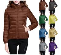 peiaclkde Quilted Jacket For Women Uk Lightweight Down Jacket Women Packable Puffer Jackets Zip Up Padded Coats Plain Short Coat Waterproof Without Hooded Coat Ladies Body Warmer Winter Warm Outwear