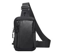 Peicees Mini Crossbody Bag Purse For Men, Slim Sling Bag Waterproof Chest Fanny Pack Lightweight Phone Pouch Small (Black)