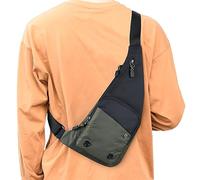 Peicees Waterproof Sling Bag Crossbody Bag For Men Slim Chest Backpack Man Purse Small Shoulder Bag For Travel Hiking, Army Green, Sling Bag