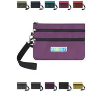 Peicees World Travel Essentials Currency and Passport Organizers Cash Cards Tickets Holder RFID Blocking Wallet, Purple, One Size, Casual