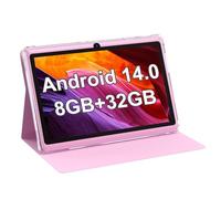 PEICHENG Android 14.0 Tablet 7", RAM 8GB(3+5Expand)+32GB ROM Tablets, Dual Camera, 1024 x 600 IPS Display Screen, 1TB Expand, Tablet with Case (Pink)