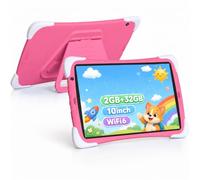 PEICHENG Kids Tablet, Android 14.0 10" Tablets for Kids, Parental Control Toddler Tablet with case Included 2+8MP Dual Camera, HD Screen, Pre-Installed Kids APPs (1PCS, Pink)