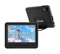 PEICHENG Tablet for Kids with EVA Protective Case, Android 15.0 Toddler Tab PC 10.1Inch RAM 20GB(4+16Expand) + ROM 128GB IPS 800 * 1280 5.0Bluetooth (Black)