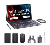 PEICHENG Tablet with Keyboard and Case, Android 13.0 10.4 inch, 16GB RAM+128GB ROM, 2000x1200 2K FHD, Powerful 2.0GHz 2.4G & 5G CPU & WiFi 6, Bluetooth 5.0, 2 in 1 Tab, Color