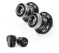 PEICHENO For Husqvarna Svartpilen 701 moto SM 701 Enduro TE 701 CNC Motorcycle M10 Swingarm Spools Slider Stand Tire Valve Cap-Black-Combo