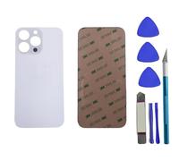 PeiDog 13 Pro Rear Back Glass Replacement for iPhone 13 Pro Rear Back Glass Replacement with Pre-Installed Adhesive + Reparing Tool Kit(Silver)
