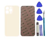 PeiDog 13 Pro Rear Back Glass Replacement for iPhone 13 Pro Rear Back Glass Replacement with Pre-Installed Adhesive + Reparing Tool Kit(Gold)