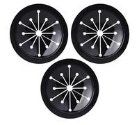 PeiDog 3 Pack Modern Black Rubber Splash Guard Collar Sink Baffle, Multi-Function Garbage Disposal Drain Plug, Kitchen Food Waste Disposer Parts Accessories