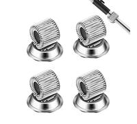 PeiDog 4 PCS Single Pen Holders Organizer Clips with Adjustable Spring Loop,Self Adhesive Stainless Steel Pen Holder Clips Fit for Any Size Pens,Perfect for The Office or The Home