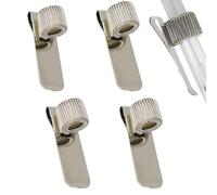 PeiDog 4PCS Steel Single Pen Holder with Adjustable Spring Loop Fits Almost All Pen Size Perfect for The Office or The Home