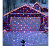 PEIDUO Christmas Projector Lights Outdoor, Multicolor Rotating Snowfall Projector, Moving Points Christmas Projection Lights Outdoor Yard Decorations for House Garden Holiday Decor