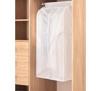 PEIFENG TUNAN Clear Garment Clothes Dustproof Cover Bag, Moth Proof Rail Cover Storage Coat Bag with Zip PEVA, Translucent Protector Suit for Travel and Storage (Clear white style, 120 * 60 * 50cm)