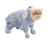 Peignoir Pour - Robes De Chien Pour Après Le Bain,Serviette De Chiot Absorbante À Séchage Avec Conception De Fermeture À Glissière De Sangle À Pied - Appareils Et Accessoires Pour Chats Pour
