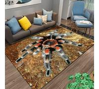 PEIHUODAN 3D Animal Visual Rug, Modern Cool Visual Spider Close-up Decorative Floor Mat, Essential Atmosphere Carpet for Teenagers Kids Gaming Room, Living Room, Bedroom (Colour 6,100x150cm)