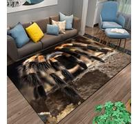 PEIHUODAN 3D Animal Visual Rug, Modern Cool Visual Spider Close-up Decorative Floor Mat, Essential Atmosphere Carpet for Teenagers Kids Gaming Room, Living Room, Bedroom (Colour 1,100x120cm)