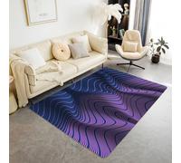 PEIHUODAN 3D Geometric Optical Neon Design Area Rugs Soft Fluffy Gaming Rug for Boy Teen Kids Bedrooms Non-Slip Large Living Room Carpet Children's Play Mat Playroom Decor Runners, 80x160 cm, Color 3