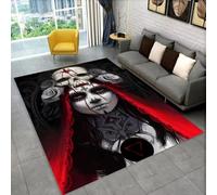 PEIHUODAN 3D Gothic Horror Female Skeleton Dead Man Carpet, Area Rug for Home Living Room Bedroom Sofa Doormat Decorative Carpet, Non-slip Floor Mat Runner Rugs, 100x120 cm, Color 1