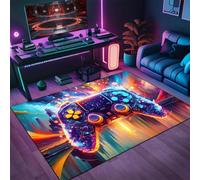 PEIHUODAN 3D Neon Game Rug, A Must-Have Decorative Carpet for A Modern Teenagers' Kid's Gaming Room, Cool Graffiti Gaming Machine Visual Floor Mat Suitable for Living Room Bedroom (Colour 5,160x200cm)