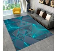 PEIHUODAN 3D Neon Visual Line Decorative Carpet, A Must-have Rug for Teenagers' and Kids Gaming Rooms, Modern Gaming Floor Mat Suitable for Living Room Bedroom E-sports Room (Colour 1,100x120cm)