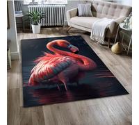 PEIHUODAN 3D Visual Flamingo Decorative Carpet, Modern Living Room Flamingo Game Area Rug, Soft Non-slip Floor Mat for Teenagers', Kids Rooms Suitable for Bedrooms, Gaming Rooms (Colour 1,160x200cm)