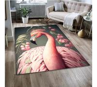 PEIHUODAN 3D Visual Flamingo Decorative Carpet, Modern Living Room Flamingo Game Area Rug, Soft Non-slip Floor Mat for Teenagers', Kids Rooms Suitable for Bedrooms, Gaming Rooms (Colour 4,120x180cm)