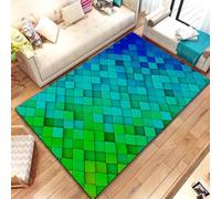 PEIHUODAN 3D Visual Neon Gaming Rugs, Cool Neon Light Ambient Decorative Carpet, Teenagers Kids and Boys Must Have Gaming Floor Mats Suitable for Living Room, Bedroom, Game Room (Colour 3,80x120cm)