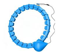 PEIHUODAN 68 Inch 32 Knots Plus Size Infinity Hoop for Adult Weight Loss, 2 In 1 Smart Hula Fitness Hoop with Counter & Detachable Knots, Suitable for Women and Kids (Blue)
