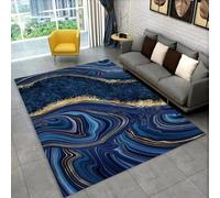 PEIHUODAN Area Rugs, Modern Marble Textured Decorative Rug, Boys and Girls Gaming Non-slip Floor Mat, Soft Marble Water Patterned Style Carpet for Living Room Bedroom Kitchen (Colour 2,160x200cm)