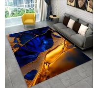 PEIHUODAN Area Rugs, Modern Marble Textured Decorative Rug, Boys and Girls Gaming Non-slip Floor Mat, Soft Marble Water Patterned Style Carpet for Living Room Bedroom Kitchen (Colour 6,100x150cm)
