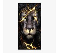 PEIHUODAN Beach Towels Extra Large for Adults Men Teenager Kids Boy Microfibre Xl XXL Bed Chairs 3d Wolf Lion Pattern Blue Black Bath Towel Surf Swim Yoga Spa Beach Bed Blanket (black,150x200 cm)
