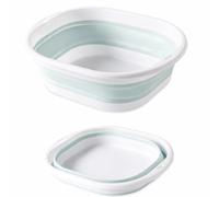 PEIHUODAN Collapsible Washing Up Bowl Portable Camping Wash Basin Foldable Sink Plastic Dish Basin Space Saving Caravan Travel Hiking Kitchen Fruit Vegetable Washbowl Tub (Color 1,M)