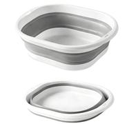 PEIHUODAN Collapsible Washing Up Bowl Portable Camping Wash Basin Foldable Sink Plastic Dish Basin Space Saving Caravan Travel Hiking Kitchen Fruit Vegetable Washbowl Tub (Color 2,S)