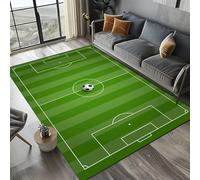 PEIHUODAN Football Carpets Sports Theme Basketball Football field Print Rug Soft Flannel Carpets Non-slip Washable Floor Mat Gamer Kids Boy Gaming Room Home Decor (Colour 4,120x160cm)