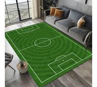 PEIHUODAN Football Carpets Sports Theme Basketball Football field Print Rug Soft Flannel Carpets Non-slip Washable Floor Mat Gamer Kids Boy Gaming Room Home Decor (Colour 3,80x120cm)