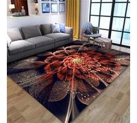 PEIHUODAN Game Floral Decorative Rug, Cool Visual Cyber Flower Area Rug, Soft Atmospheric Floor Mat Essential for Teenagers Suitable for Living Room Kids Bedroom Gaming Room (Colour 6,160x230cm)